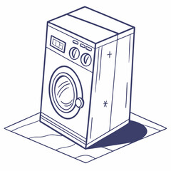 washing-machine-line-icon