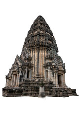 Naklejka premium Prasat Phanom Rung temple isolated on white background