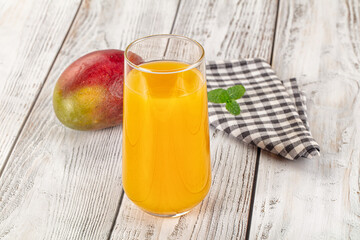 Sweet cold tropical mango juice