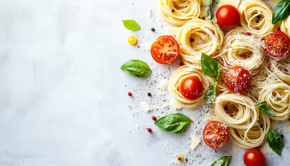 An artful composition of spiralized spaghetti