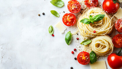 An artful composition of spiralized spaghetti