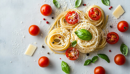 An artful composition of spiralized spaghetti