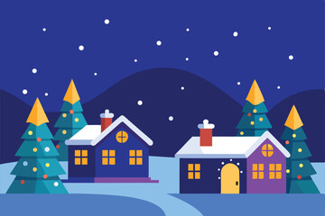 Twinkling Lights in Christmas Village