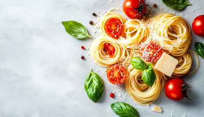 An artful composition of spiralized spaghetti