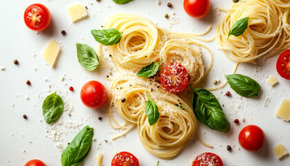An artful composition of spiralized spaghetti
