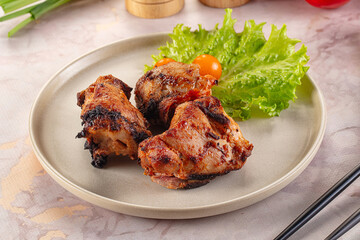Hot Grilled chicken thigh barbecues