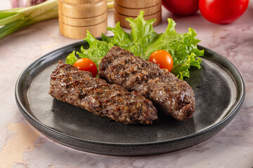 Hot beef kebab minced meat