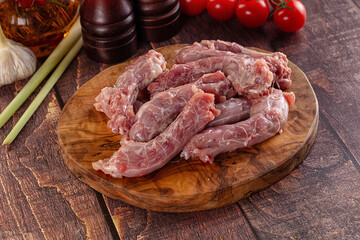 Raw chicken neck for cooking