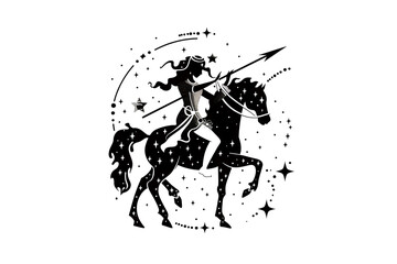 いて座(射手座）カラフルな馬・ユニコーンのアイコン