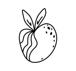Apple. Abstract shaped fruit.