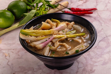 Asian Bamboo shoots traditional soup