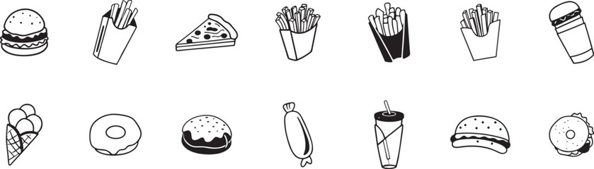 Junk Food Collection for Restaurant Designs.