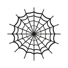 Classic Orb Weaver Spider Web Vector