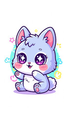 Obraz premium Cute cartoon baby animal sticker