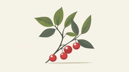 red huckleberry icon. one singular huckleberry. vector graphic. simple flat 
