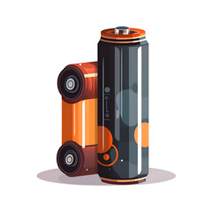 Sleek Battery Design. Power and Innovation in a Modern Graphic