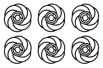 Candy Twirl Minimalist Vector Set