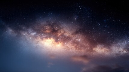 Obraz premium Stunning view of the Milky Way galaxy with bright stars and cosmic dust in the night sky.