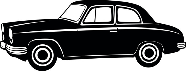 Classic Retro Style Vintage Car Vector Design