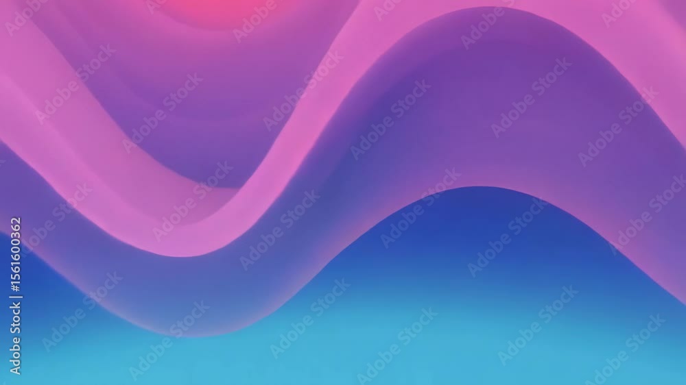 Poster a smooth abstract background with pink and blue gradient waves creating a soft and vibrant texture
