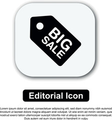 Big Sale Tag Icon Vector Graphic for Marketing and Advertising