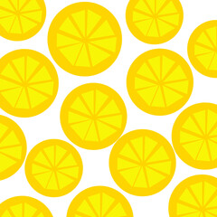lemon seamless pattern, Bright and fresh lemon slice vector pattern. Perfect for summer-themed designs, packaging, fabric, and digital backgrounds. Editable EPS and transparent background included