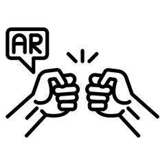 Obraz premium Ar Fighting Icon