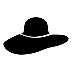 Silhouette of a woman's wide brimmed hat perfect for sun protection
