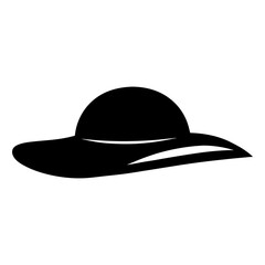 Stylish floppy hat silhouette in minimalist design for fashion accessory concept
