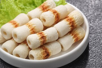 Cikuwa or chikuwa is a Japanese food ingredient in the form of processed meat.