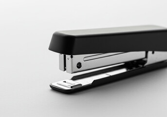 Black Office Stapler on White Background