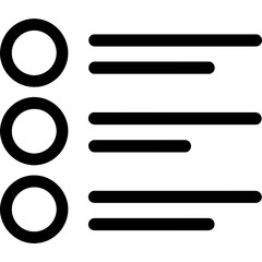 Numbered list outline icon vector