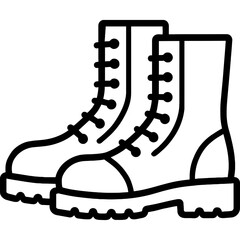 Boots outline icon vector