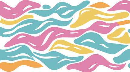 Funky Rainbow Waves Vector Design &ndash; Vibrant Colorful Wave Patterns