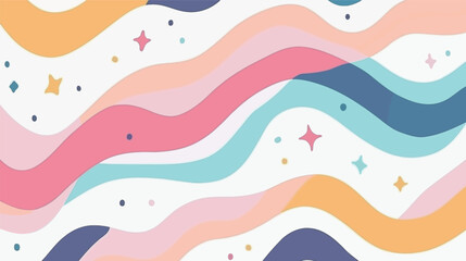 Funky Rainbow Waves Vector Design &ndash; Vibrant Colorful Wave Patterns