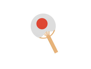 japanese flag fan icon 3d illustration render