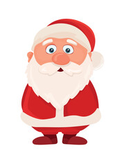 Santa Claus, Christmas. Flat vector clipart, illustration with isolated background.