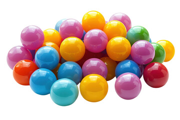 Playful spheres of color delight and inspire childlike wonder Toys and games abound Round shiny