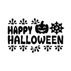 Happy Halloween text banner, vector Premium Vector