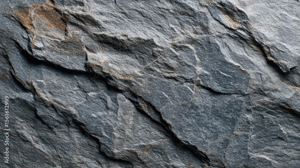 Poster textured gray slate stone surface with natural rugged appearance for design and background.