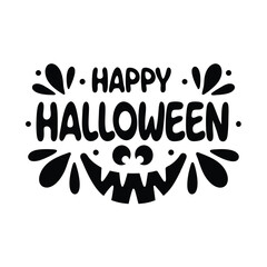 Happy Halloween text banner, vector Premium Vector