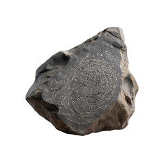 Obraz premium Ancient Engraved Stone with Circular Pattern and Symbols