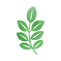 Tropical Leaf – Vivid Green 05 (Transparent PNG)