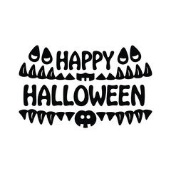 Happy Halloween text banner, vector Premium Vector