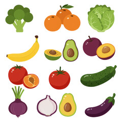 Vibrant Flat Produce