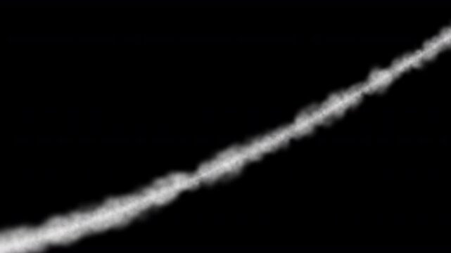 Jet or rocket white smoke with alpha channel for customisation to create an aerobatic flying display or missile launch smoke effect video element with transparent alpha channel 4K
