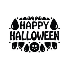 Happy Halloween text banner, vector Premium Vector