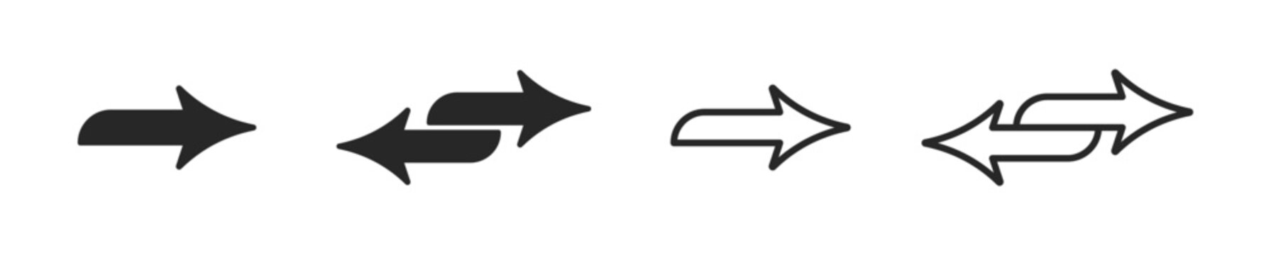 Double arrow vector icon designs. Arrow icon sign