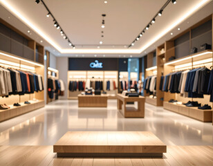 Luxury Retail Space Ambient Lighting and Modern Display Podium