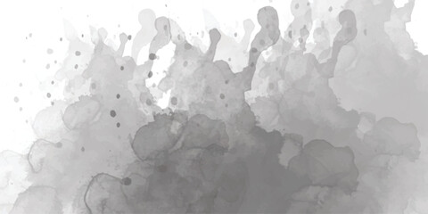 Grey water color banner Paint leaks and Vector watercolor texture for cards abstract white background with gray grunge texture of a concrete wall isolated grainy closeup. soft gray paint wall textur	